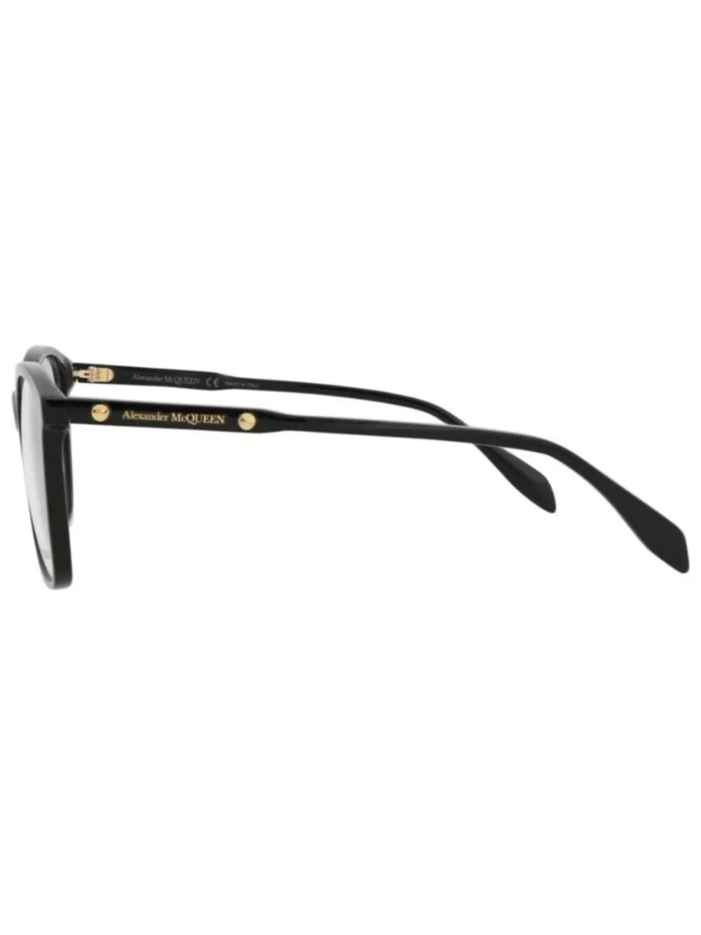 New Alexander McQueen Womens Square/Rectangle Black Black Transparent Fashion De